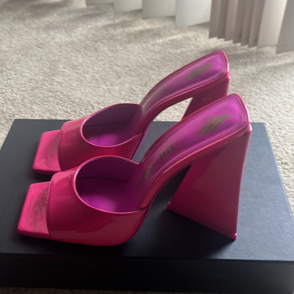 The Attico. Patent leather fuchsia. Worn 1x